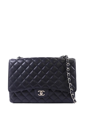 CHANEL Pre-Owned Maxi Classic chain diamond quilted leather shoulder bag - Black