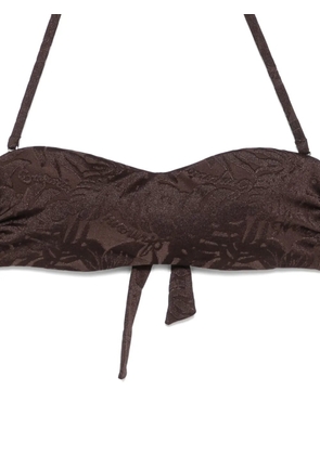 Emporio Armani jacquard-logo bikini - Brown