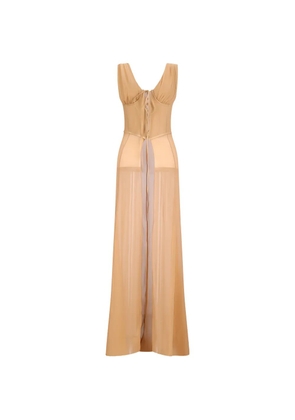 Giuseppe Di Morabito lace-up sleeveless top - Neutrals