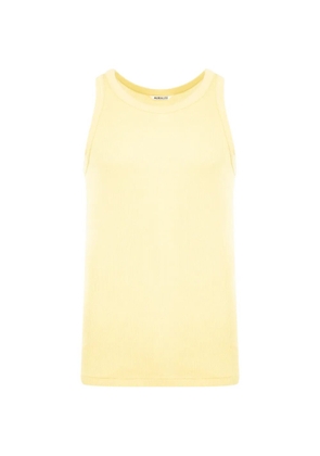 Auralee ribbed-knit tank top - Yellow