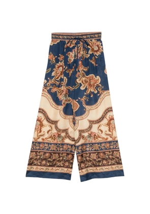 ZIMMERMANN Aster floral-print drawstring trousers - Blue