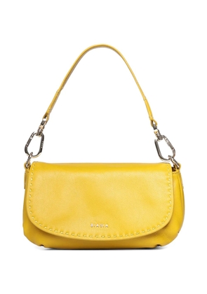 BIASIA whipstitch-trim logo-plaque shoulder bag - Yellow