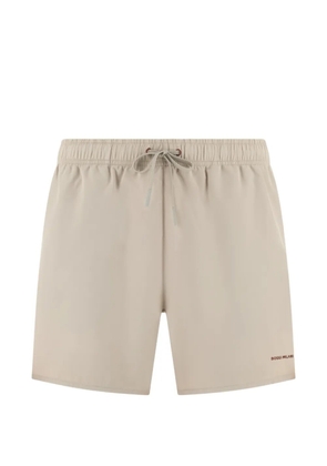 Boggi Milano Plain drawstring swim shorts - Neutrals
