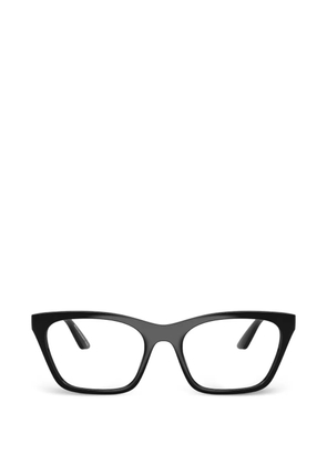 Emporio Armani logo-plaque cat-eye glasses - Black