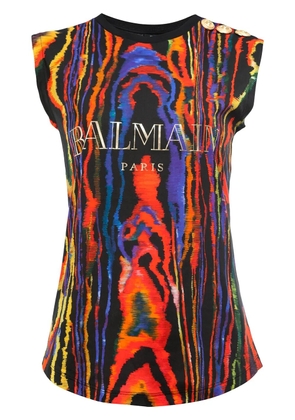 Balmain logo print T-shirt - Multicolour