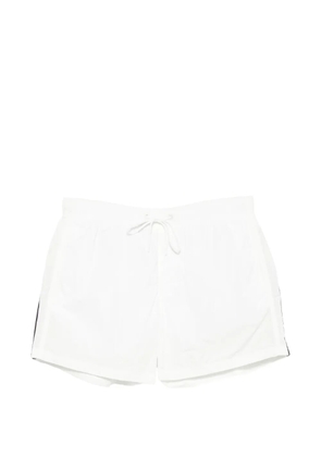Sundek stripe-trim swim shorts - White