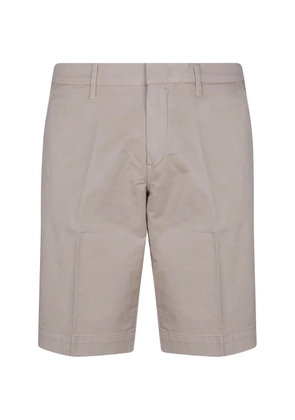 Fay logo-patch chino shorts - Grey