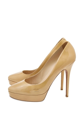 Jimmy Choo Pre-Owned Cosmic platform pumps - Neutrals