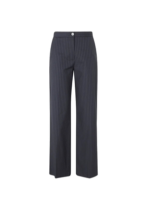 SOLOTRE pinstripe tailored trousers - Blue