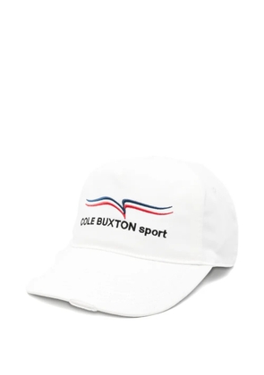 COLE BUXTON distressed logo-embroidered baseball cap - White