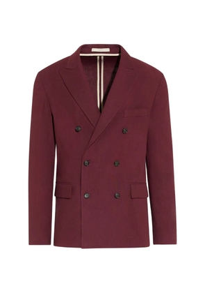 Paolo Pecora linen double-breasted jacket - Red