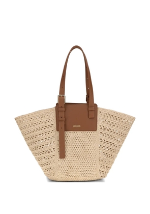 LOEWE Medium Hammock woven shoulder bag - Neutrals