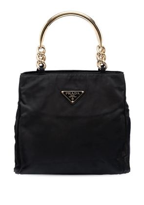 Prada Pre-Owned 2013-2025 Tessuto Metal Handle Bag tote bag - Black