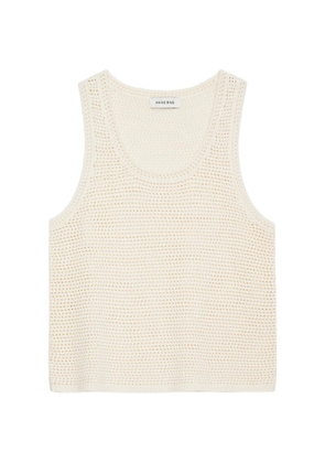 ANINE BING Arie crochet-knit tank top - Neutrals