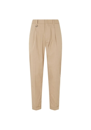 Paolo Pecora pleated turn-up trousers - Neutrals