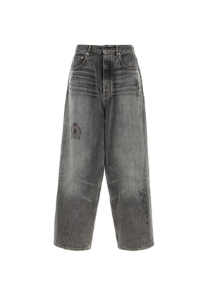Balenciaga embroidered whiskered jeans - Grey
