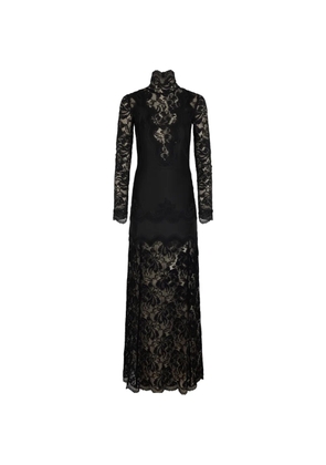 Rabanne lace-panelled maxi dress - Black