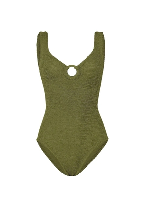 Hunza G Celine hoop-detail swimsuit - Green