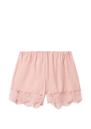 Stella McCartney lace-trim silk mini shorts - Pink