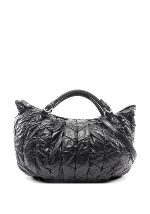 Miu Miu Pre-Owned 2000s quilted patent handbag - Black