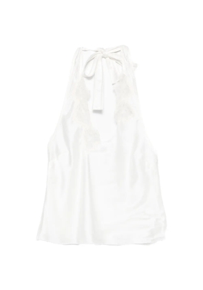 SIR. Montparnasse lace-trim halterneck top - Neutrals
