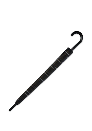 BOSS check-pattern curved-handle umbrella - Black