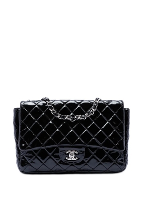 CHANEL Pre-Owned 2008-2009 Jumbo Classic Patent Single Flap shoulder bag - Black