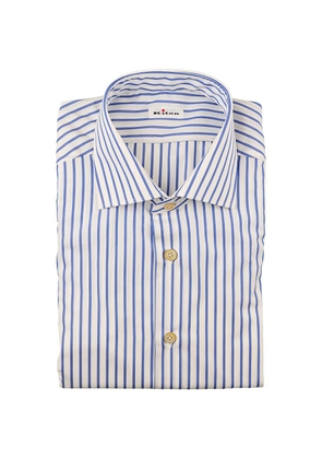 Kiton vertical-stripe shirt - White