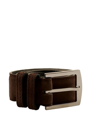 Kiton suede buckle-fastening belt - Brown