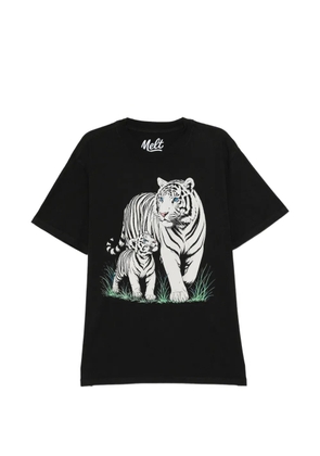 Melt tiger-printed T-shirt - Black