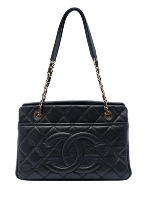 CHANEL Pre-Owned 2013-2014 CC Quilted Caviar Soft tote bag - Black