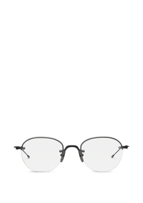 Thom Browne Eyewear semi-rimless oval-frame glasses - Black