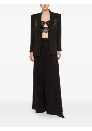 NISSA lace-insert sequin-embellished blazer - Black