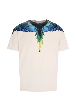 COUNTY OF MILAN Wings-print T-shirt - Neutrals