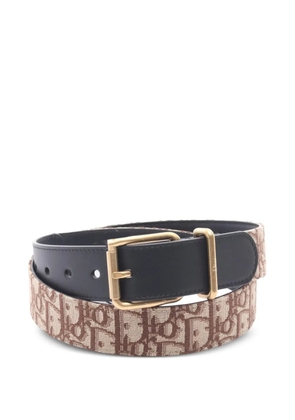 Christian Dior Pre-Owned Oblique-monogram-pattern belt - Neutrals