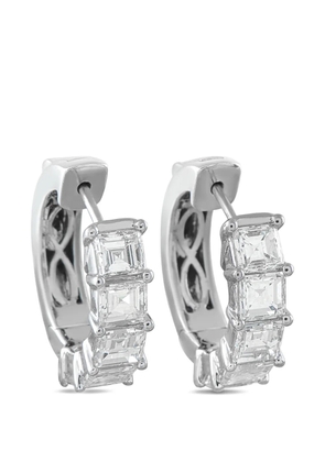 LB Exclusive diamond hoop earrings - Silver