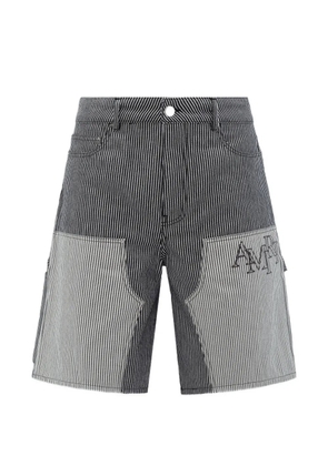 AMIRI striped carpenter shorts - Black