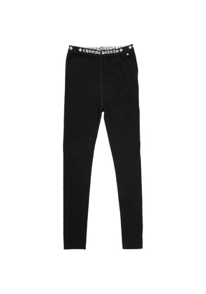 Chrome Hearts logo-waistband leggings - Black