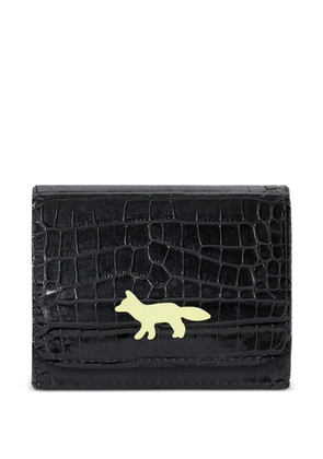 Maison Kitsuné Edie croc-effect wallet - Black