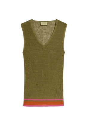 MOMONÌ ribbed-knit Ella tank top - Green
