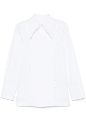 Jil Sander ruffle-trim shirt - White