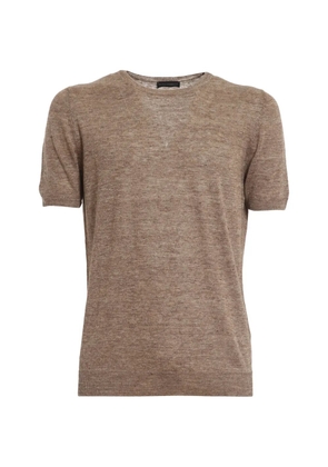 Gran Sasso short-sleeve crew-neck top - Brown