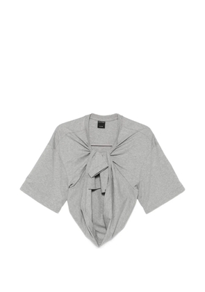 MERYLL ROGGE knot-detail cropped T-shirt - Grey