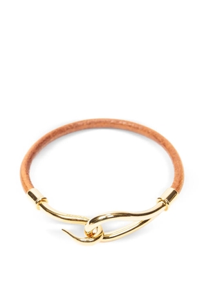 Hermès Pre-Owned hook-fastening leather bracelets - Brown