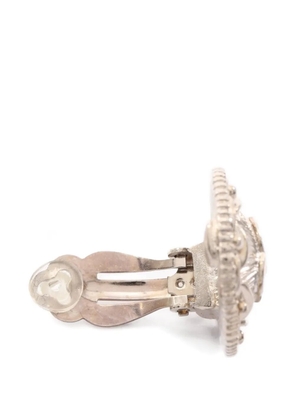 CHANEL Pre-Owned 1986-1988 Coco Mark earrings - Silver