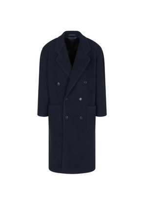Giorgio Armani navy blue double-breasted coat