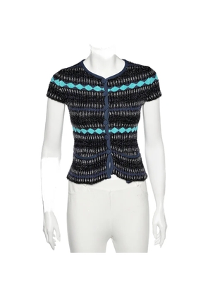 Emporio Armani Pre-Owned lurex knitted cardigan - Black