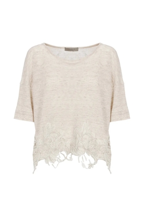 D.Exterior lace-trim short-sleeve poncho - Pink