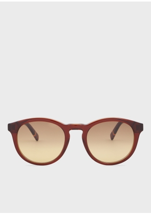 Paul Smith Transparent Brown and Yellow 'Poulcott' Sunglasses Multicolour