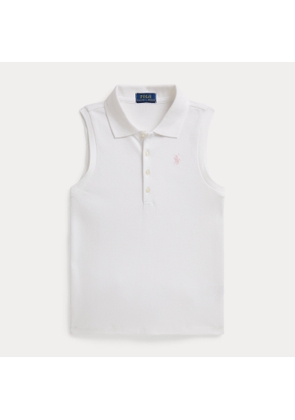 Stretch Mesh Sleeveless Polo Shirt